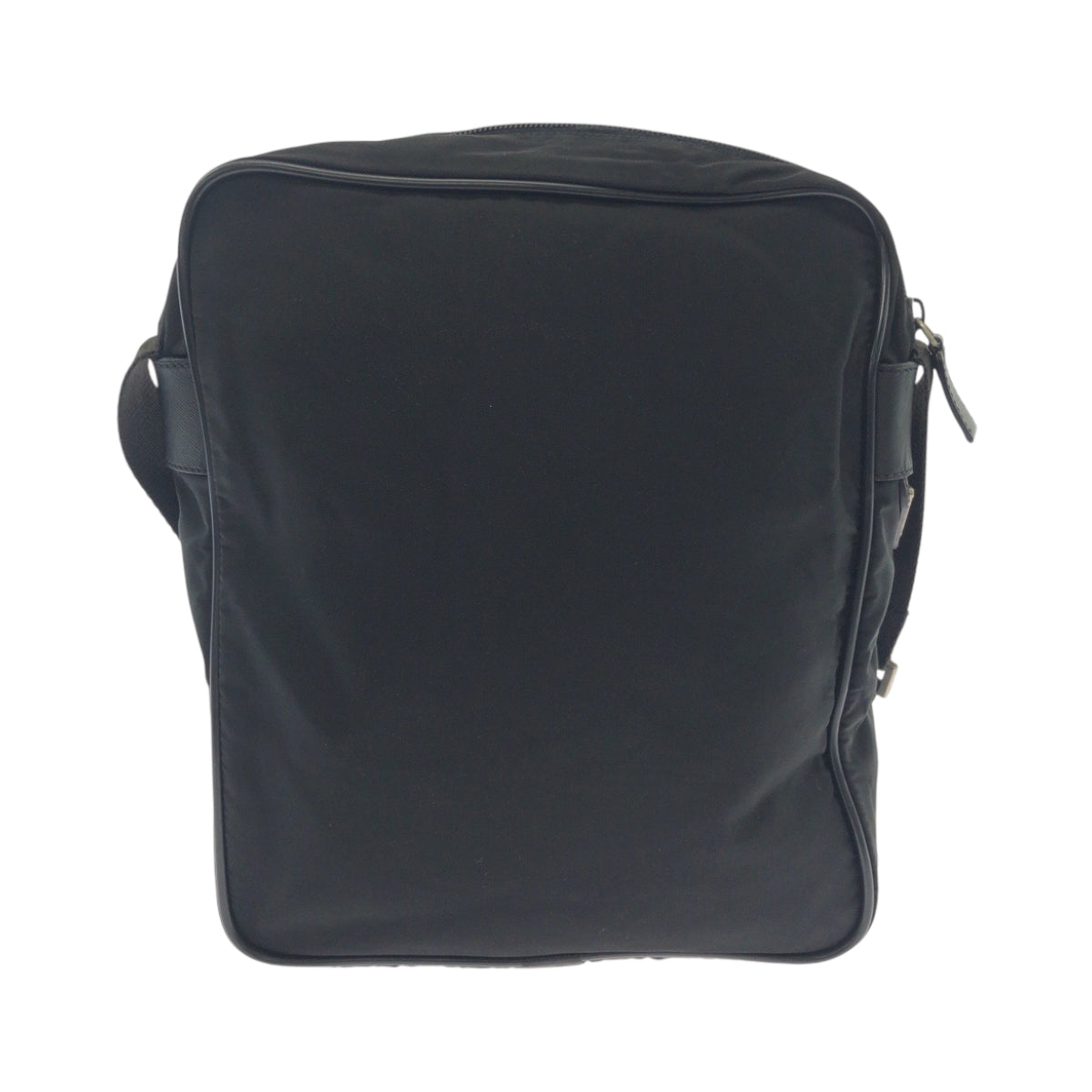 17499
PRADA プラダ テスート 三角ロゴプレート ブラック 黒 シルバー金具 ナイロン V160 ショルダーバッグ ポシェット  メンズ AB40
