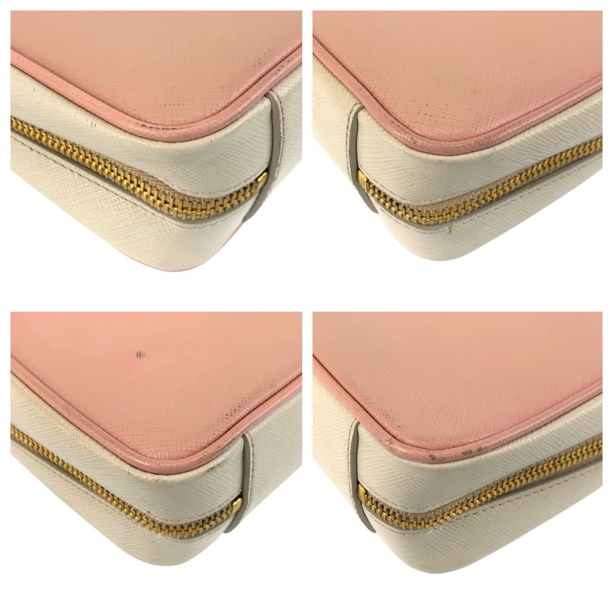 17500
PRADA プラダ サフィアーノ ピンク ゴールド金具 レザー ショルダーバッグ ポシェット レディース AB48