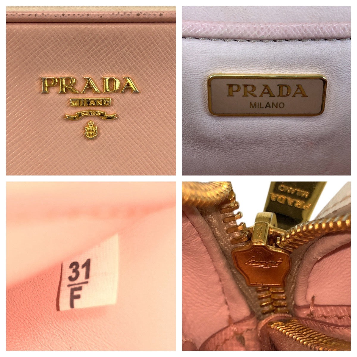 17500
PRADA プラダ サフィアーノ ピンク ゴールド金具 レザー ショルダーバッグ ポシェット  レディース AB48