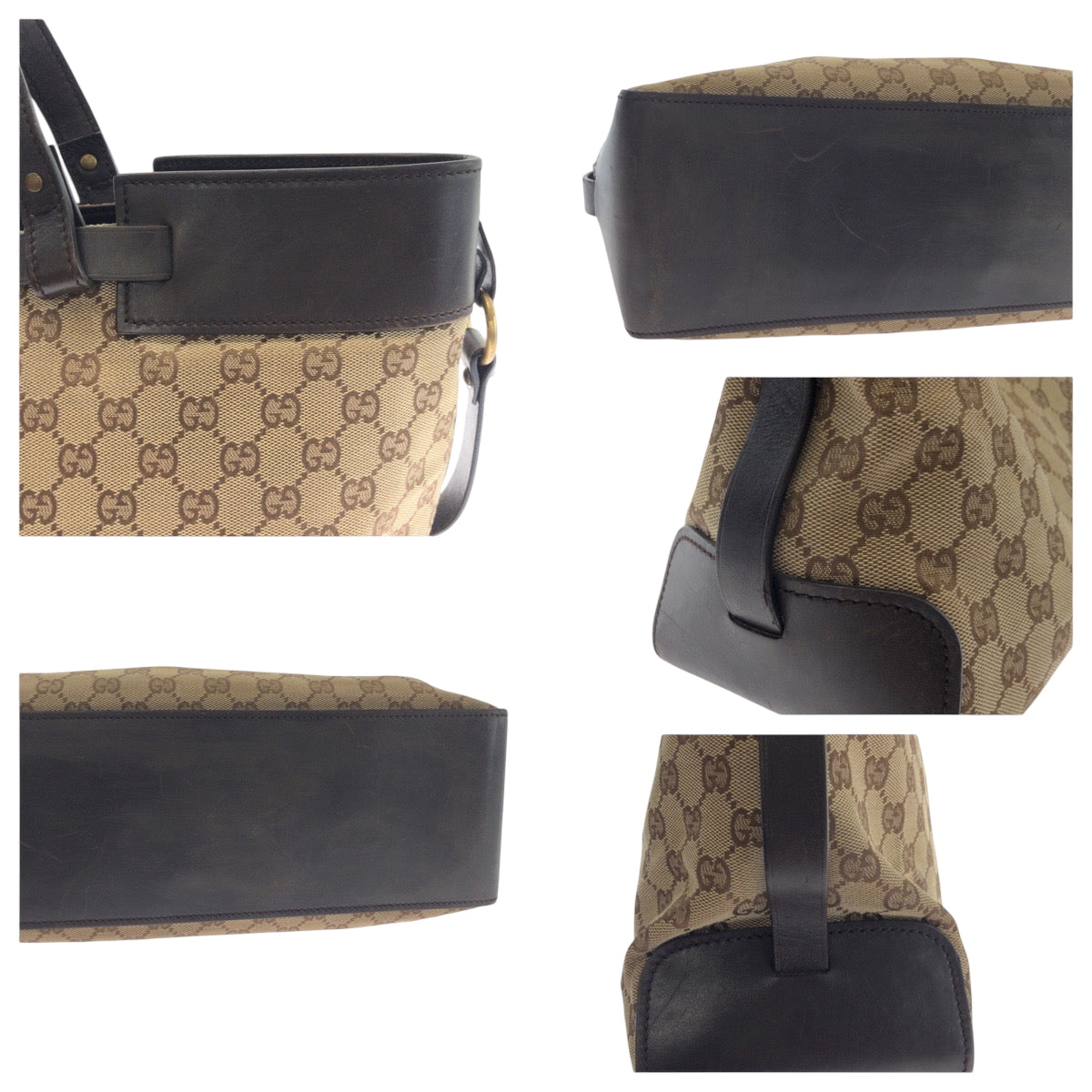 17510
GUCCI グッチ ブラウン ゴールド金具 GGキャンバス 106258 ハンドバッグ トートバッグ  レディース AB33