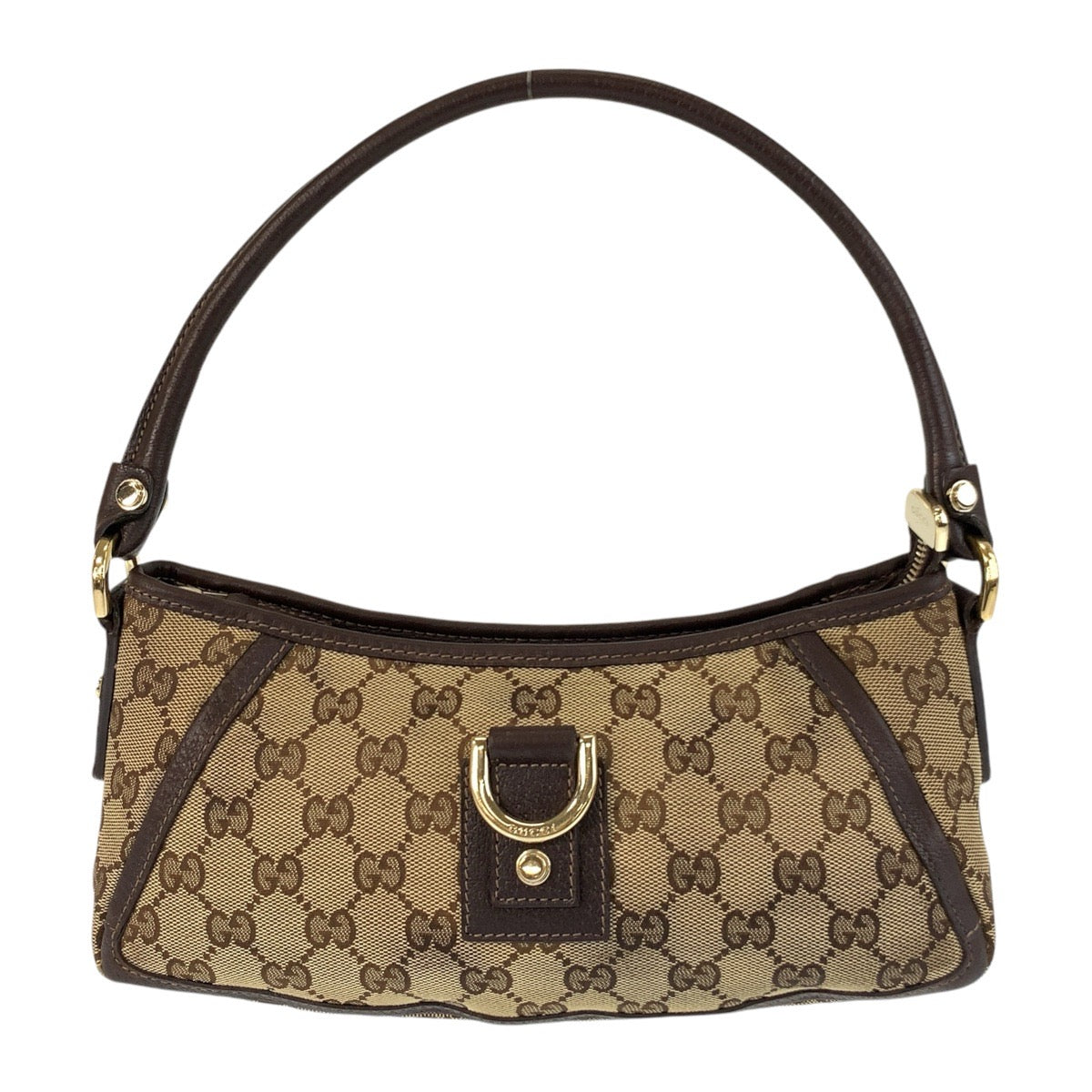 17502
GUCCI グッチ アビー ベージュ ブラウン ゴールド金具 GGキャンバス / レザー 130939 ショルダーバッグ アクセサリーポーチ  レディース