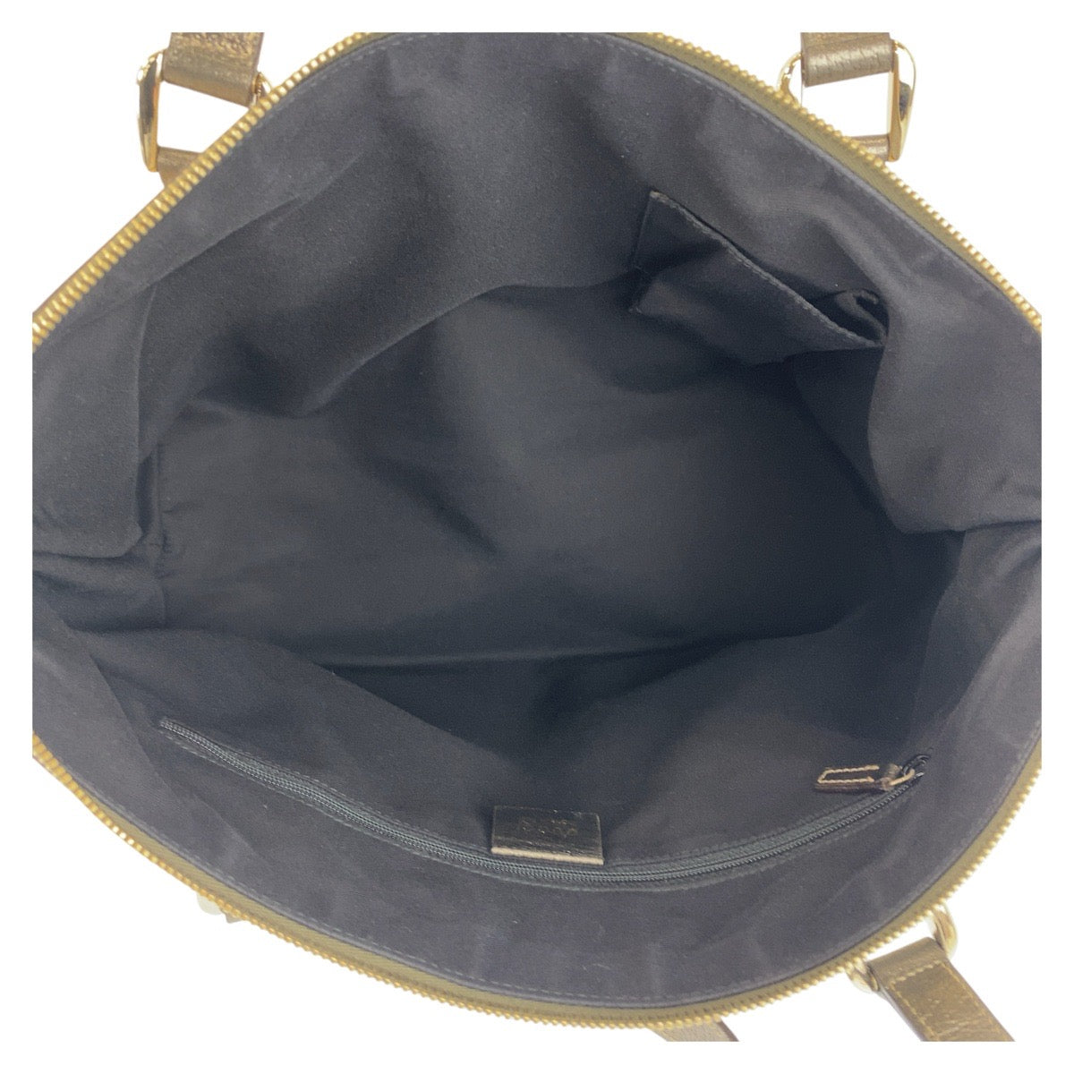 17503
GUCCI グッチ ベージュ カーキブラウン ゴールド金具 GGキャンバス / レザー 141470 トートバッグ ショルダーバッグ  レディース A52