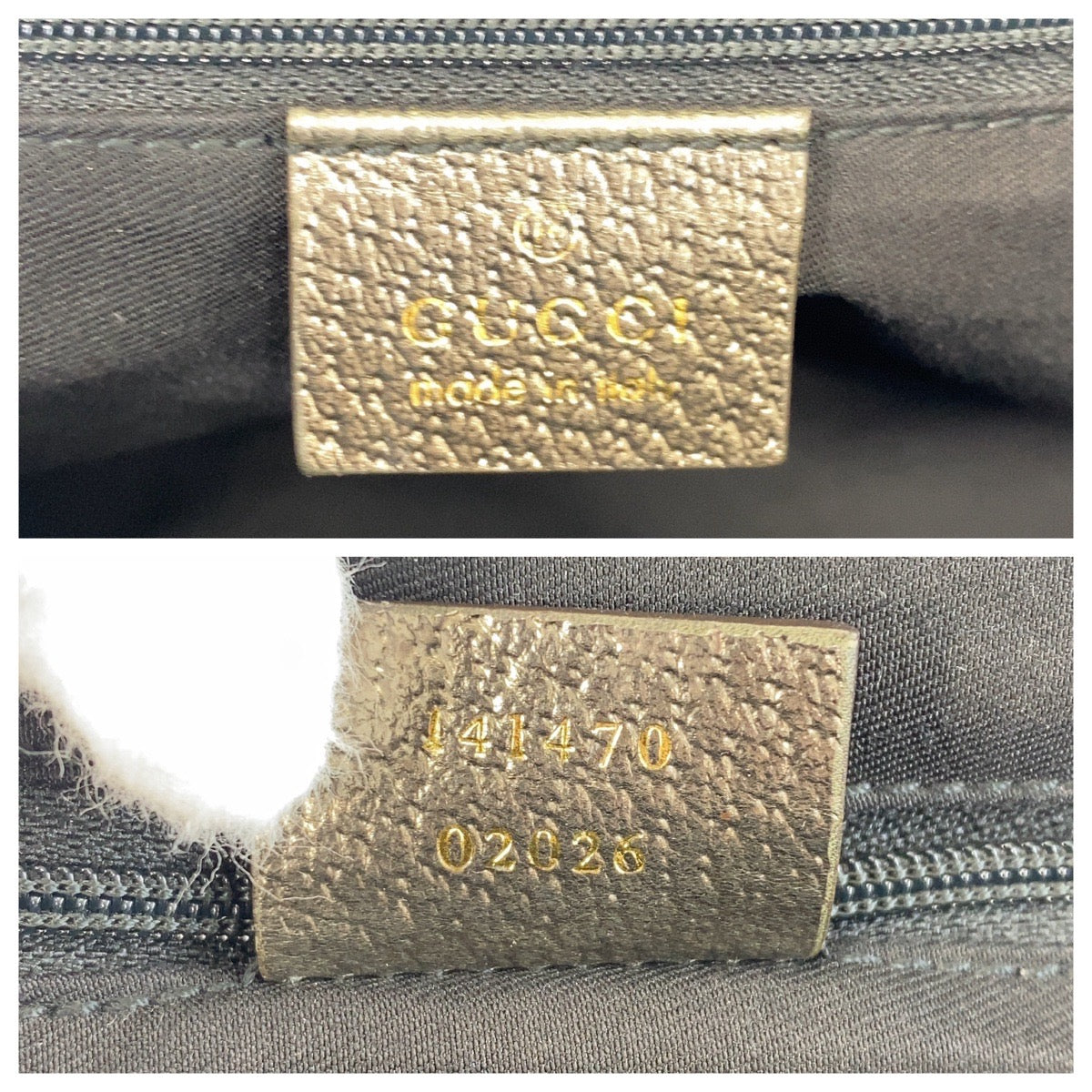 17503
GUCCI グッチ ベージュ カーキブラウン ゴールド金具 GGキャンバス / レザー 141470 トートバッグ ショルダーバッグ  レディース A52