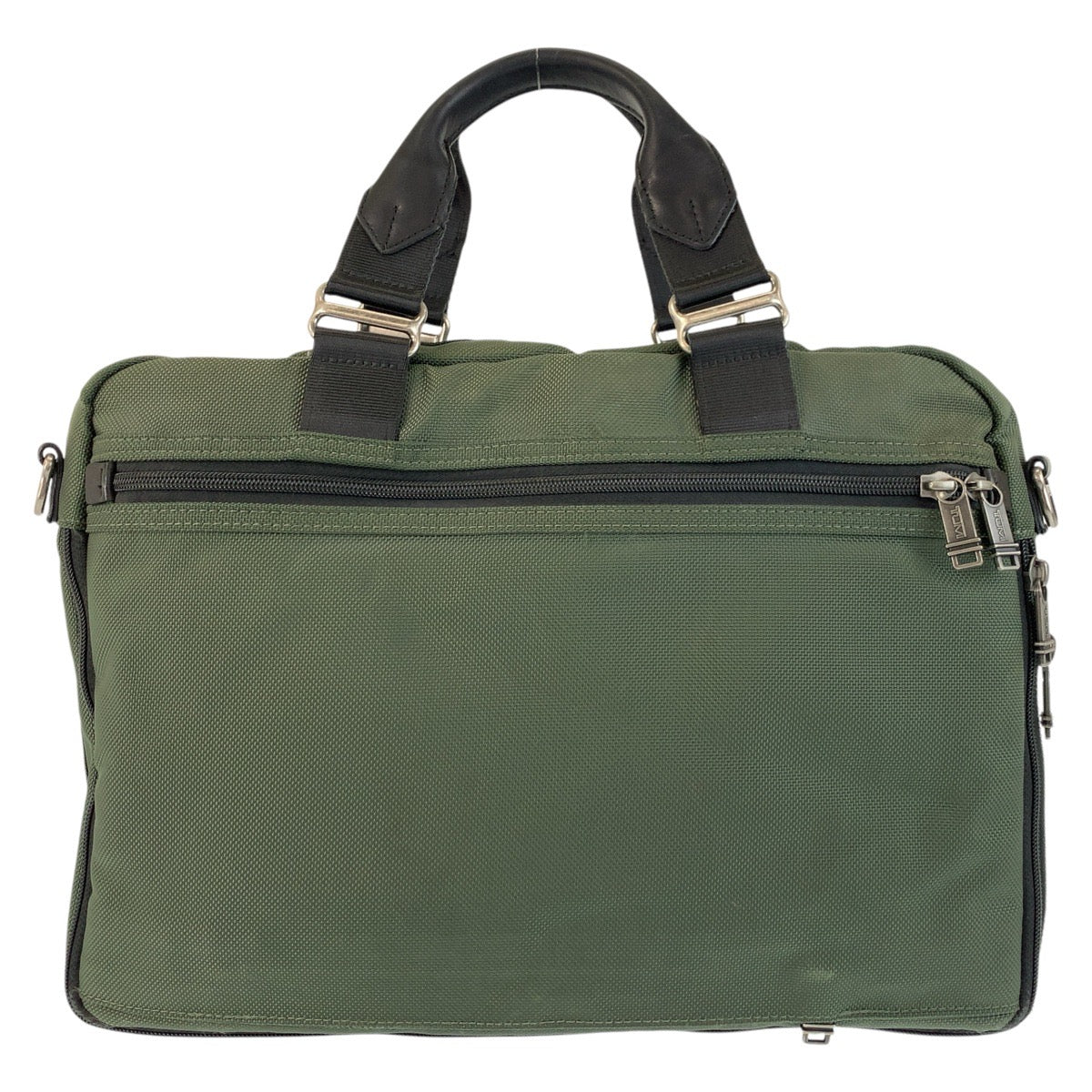 17504
TUMI トゥミ Alpha Bravo Andrews Slim Brief グリーン カーキ オレンジ シルバー金具 キャンバス / レザー 22631SPH ビジネスバッグ ブリーフケース  メンズ AB17