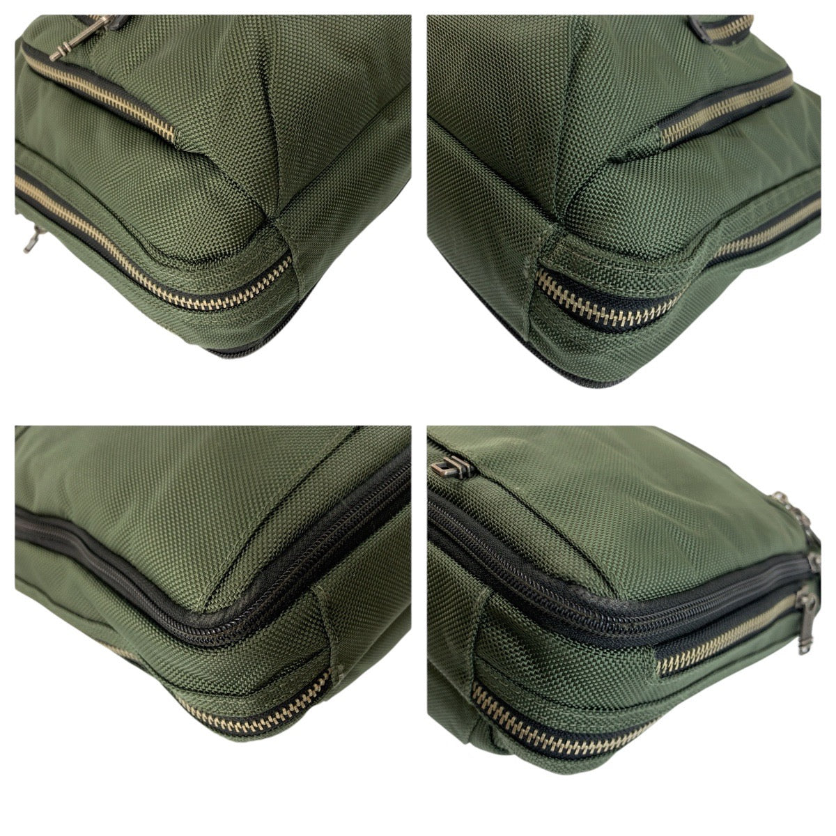 17504
TUMI トゥミ Alpha Bravo Andrews Slim Brief グリーン カーキ オレンジ シルバー金具 キャンバス / レザー 22631SPH ビジネスバッグ ブリーフケース  メンズ AB17