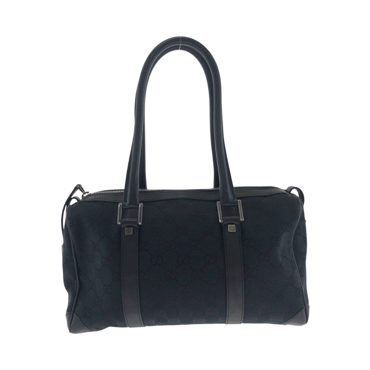 17507
GUCCI グッチ ブラック 黒 シルバー金具 GGキャンバス 000 0851 ハンドバッグ ミニボストンバッグ  レディース ABP45