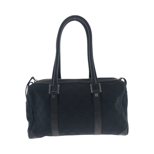 17507
GUCCI グッチ ブラック 黒 シルバー金具 GGキャンバス 000 0851 ハンドバッグ ミニボストンバッグ  レディース ABP45