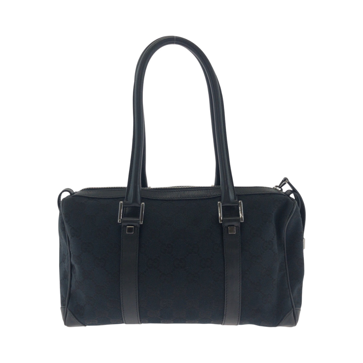 17507
GUCCI グッチ ブラック 黒 シルバー金具 GGキャンバス 000 0851 ハンドバッグ ミニボストンバッグ  レディース ABP45