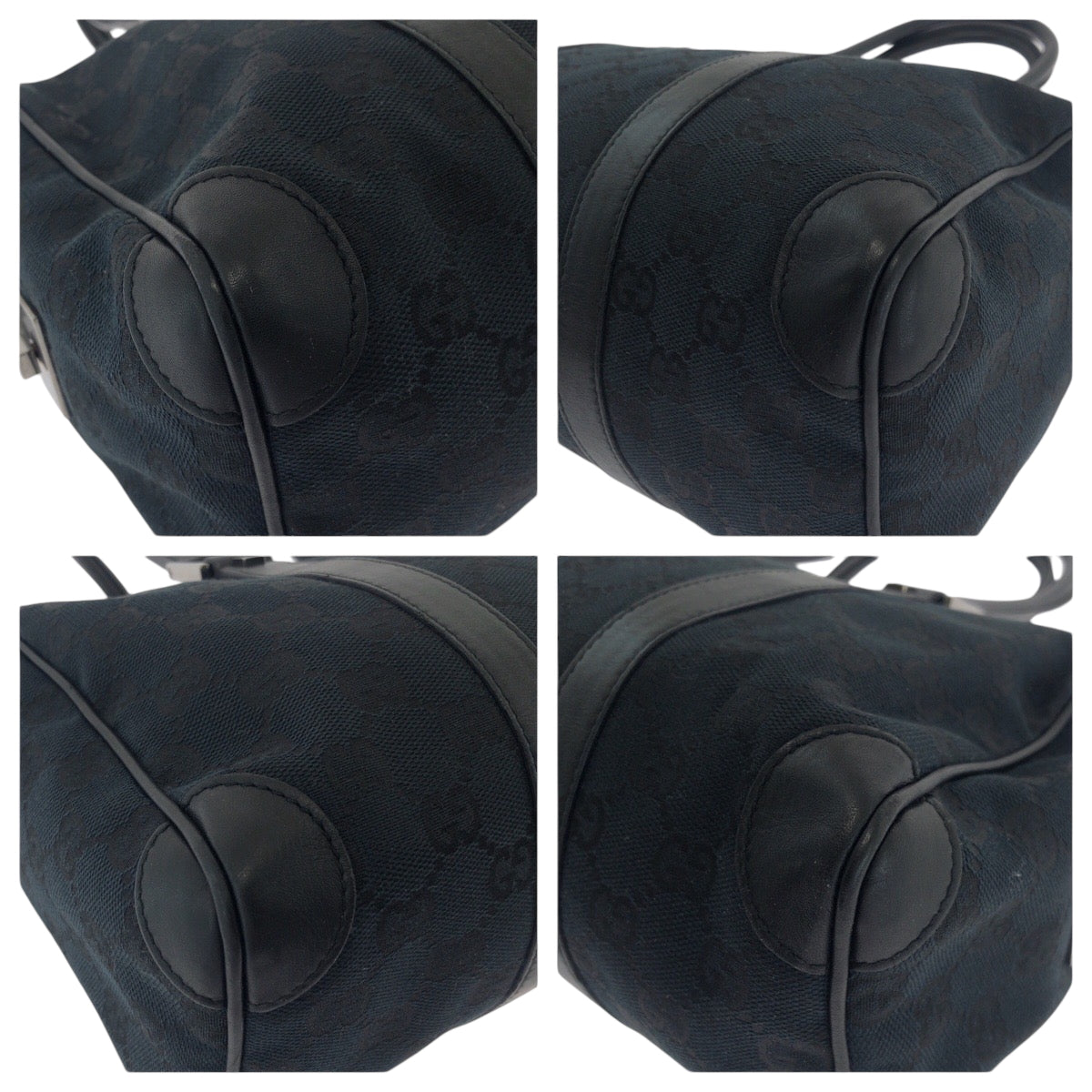 17507
GUCCI グッチ ブラック 黒 シルバー金具 GGキャンバス 000 0851 ハンドバッグ ミニボストンバッグ  レディース ABP45