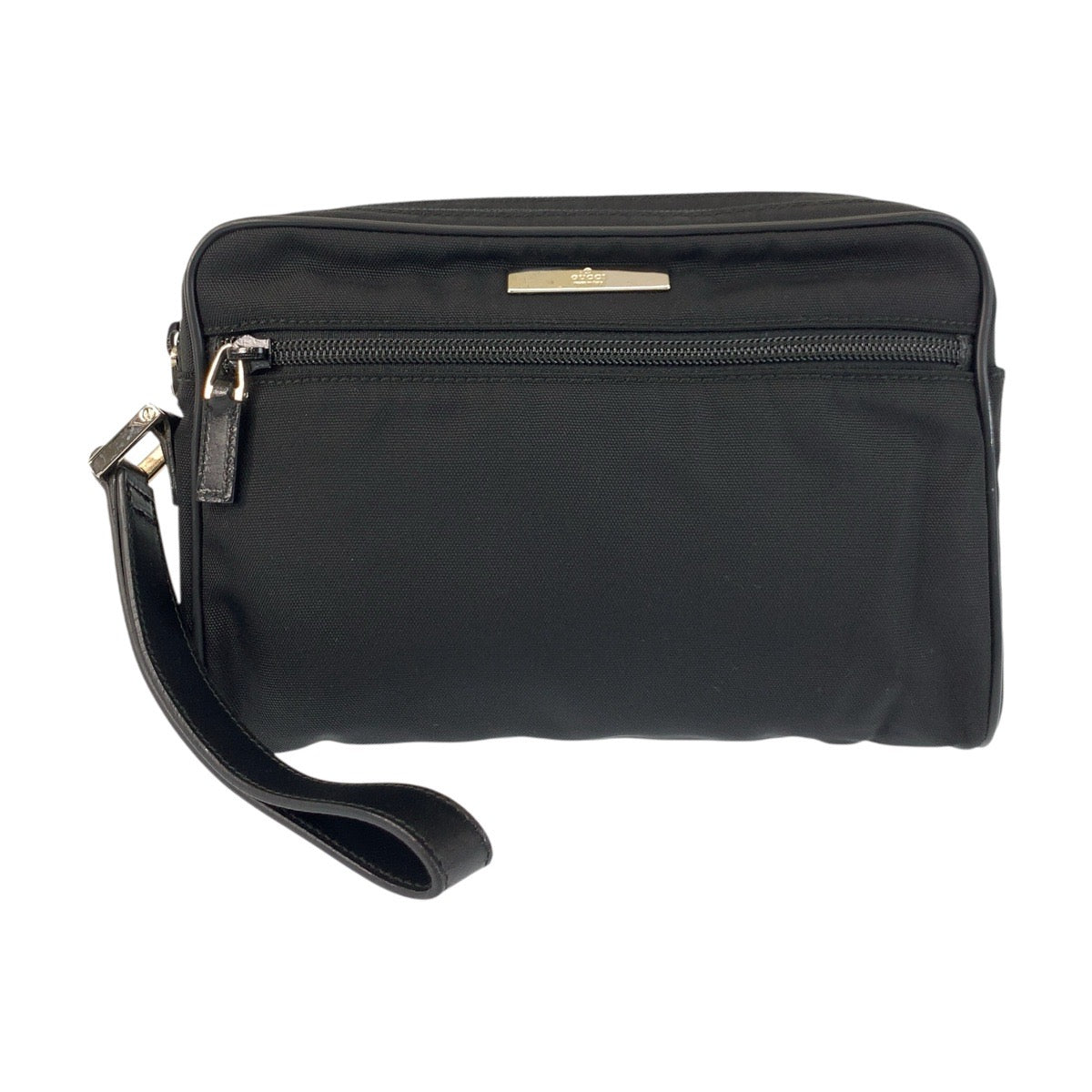 17509
GUCCI グッチ ブラック 黒 シルバー金具 ナイロン / レザー 018 1607 セカンドバッグ クラッチバッグ  メンズ