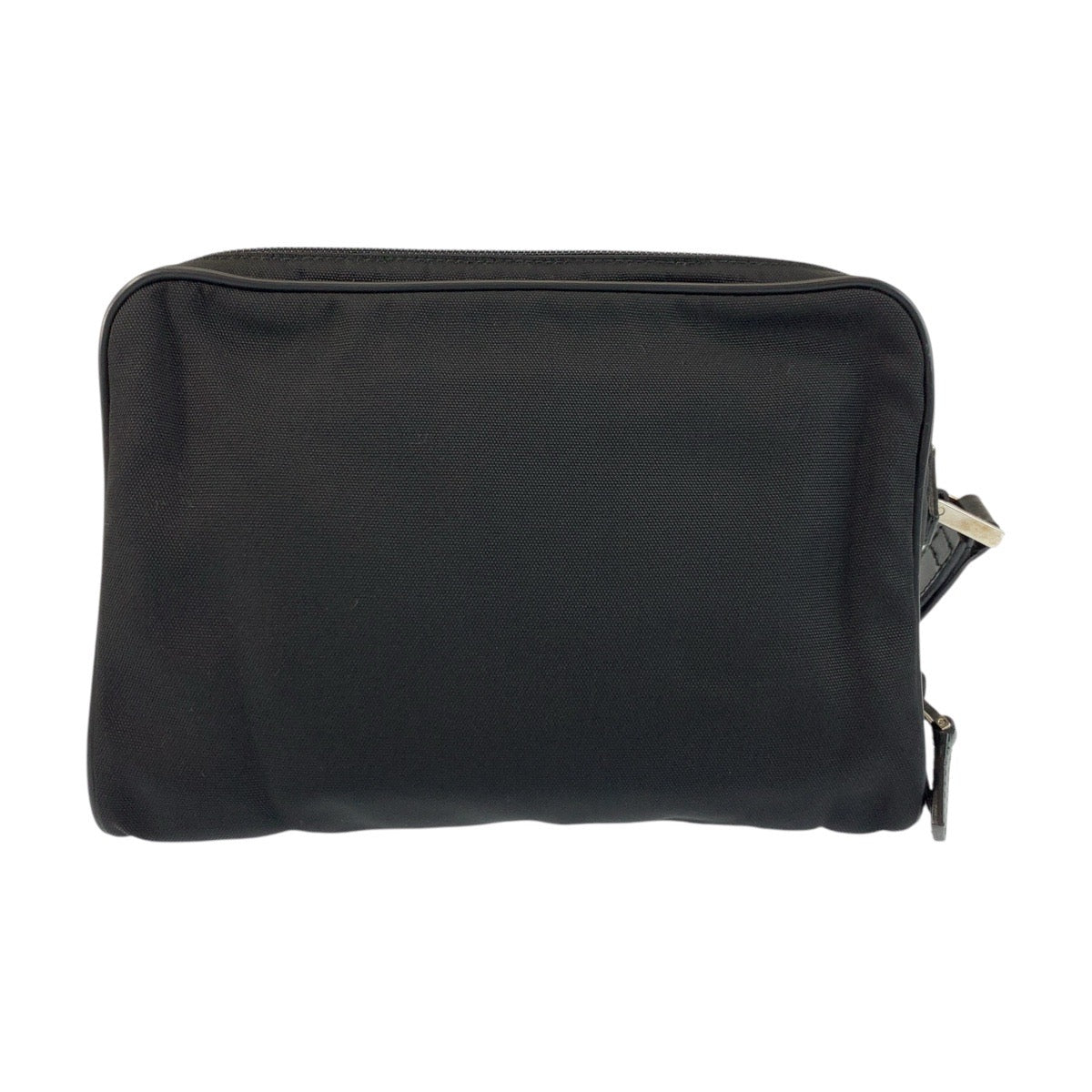 17509
GUCCI グッチ ブラック 黒 シルバー金具 ナイロン / レザー 018 1607 セカンドバッグ クラッチバッグ  メンズ