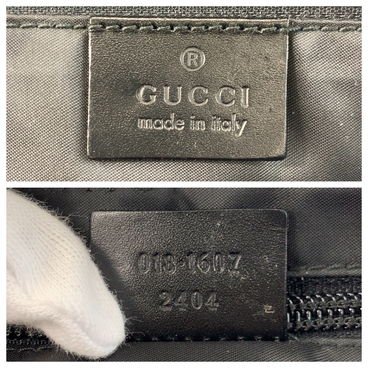 17509
GUCCI グッチ ブラック 黒 シルバー金具 ナイロン / レザー 018 1607 セカンドバッグ クラッチバッグ  メンズ