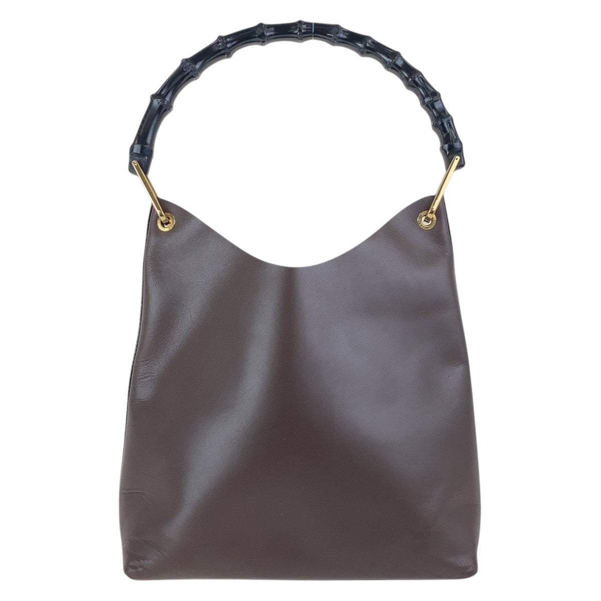 17513
GUCCI グッチ バンブー ブラウン ゴールド金具 レザー 001 2058 1880 0 ショルダーバッグ ハンドバッグ  レディース
