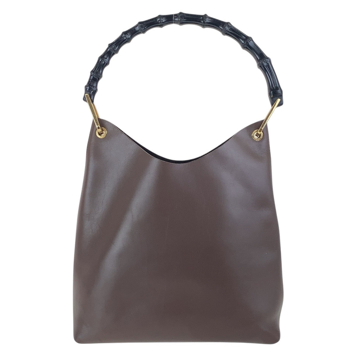 17513
GUCCI グッチ バンブー ブラウン ゴールド金具 レザー 001 2058 1880 0 ショルダーバッグ ハンドバッグ  レディース
