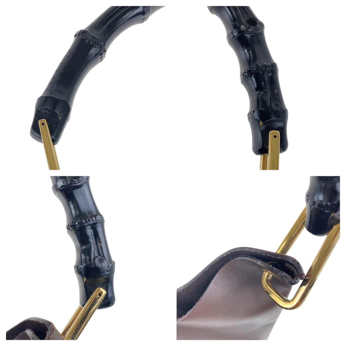 17513
GUCCI グッチ バンブー ブラウン ゴールド金具 レザー 001 2058 1880 0 ショルダーバッグ ハンドバッグ  レディース