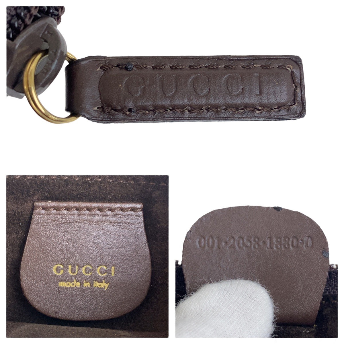 17513
GUCCI グッチ バンブー ブラウン ゴールド金具 レザー 001 2058 1880 0 ショルダーバッグ ハンドバッグ  レディース
