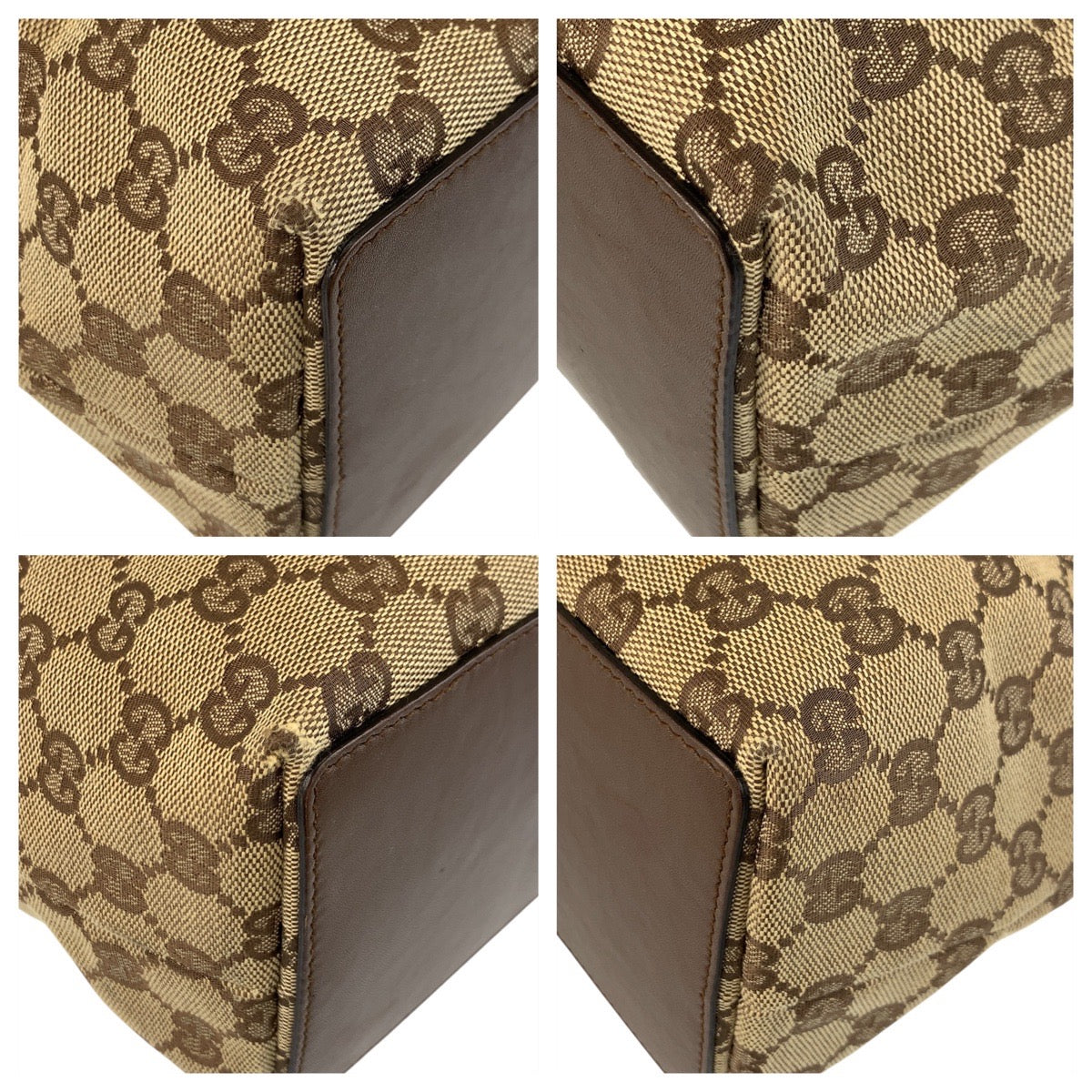 17517
GUCCI グッチ ベージュ ブラウン GGキャンバス / レザー 31243 トートバッグ ショルダーバッグ  レディース AB33