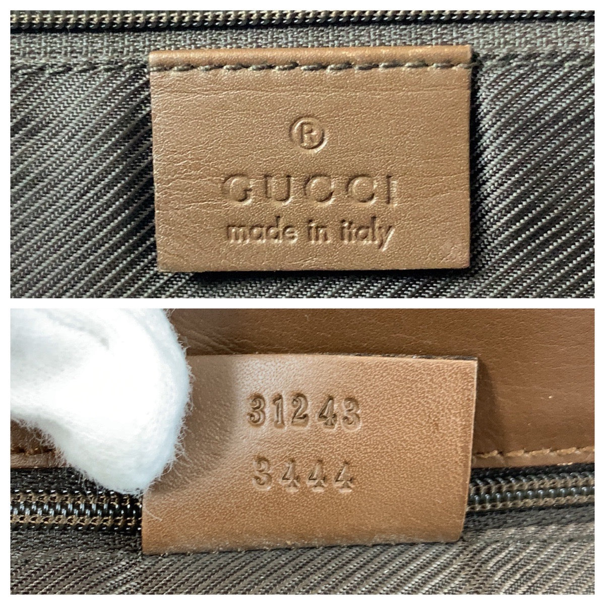 17517
GUCCI グッチ ベージュ ブラウン GGキャンバス / レザー 31243 トートバッグ ショルダーバッグ  レディース AB33
