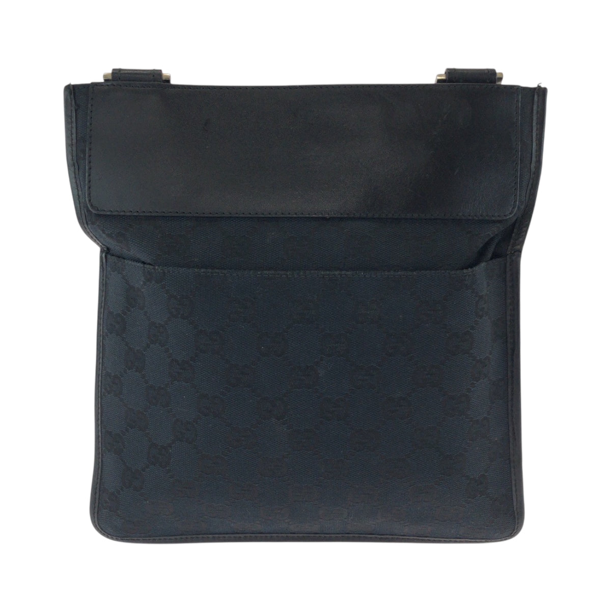 17520
GUCCI グッチ ブラック 黒 シルバー金具 GGキャンバス 019 0348 ショルダーバッグ ポシェット  レディース ABP33