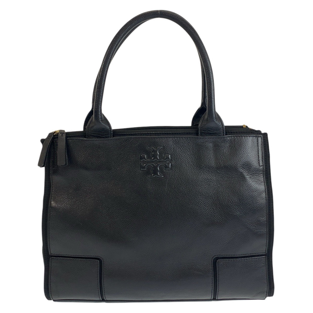 17521
Tory Burch トリーバーチ ブラック 黒 ゴールド金具 レザー トートバッグ ショルダーバッグ  レディース AB10
