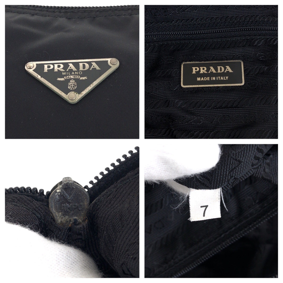 17522
PRADA プラダ テスート 三角ロゴプレート ブラック 黒 シルバー金具 ナイロン / レザー ショルダーバッグ メッセンジャーバッグ  レディース ABP40