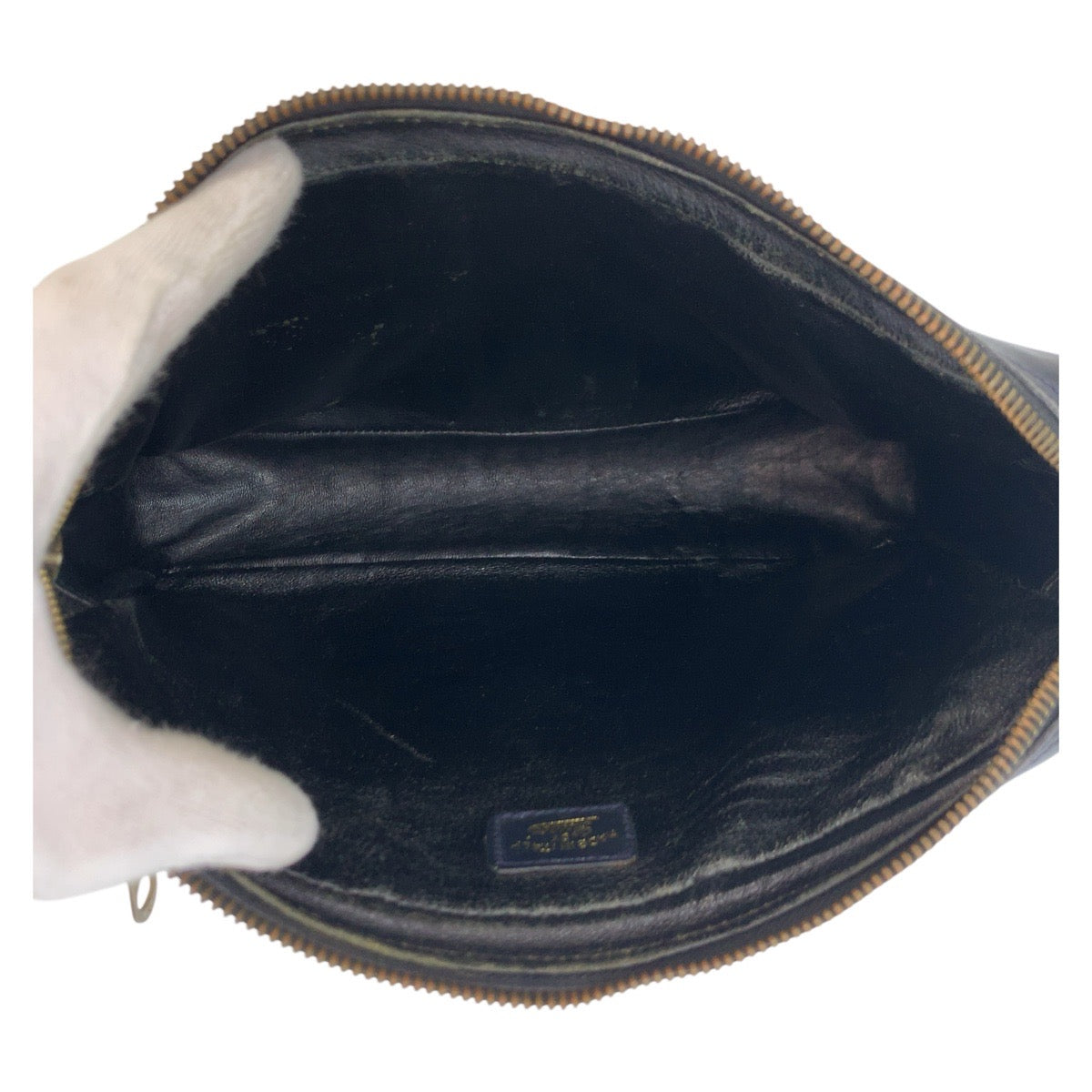 17523
GUCCI グッチ シェリーライン グレー ネイビー ゴールド金具 GGスプリームキャンバス / レザー セカンドバッグ クラッチバッグ  メンズ