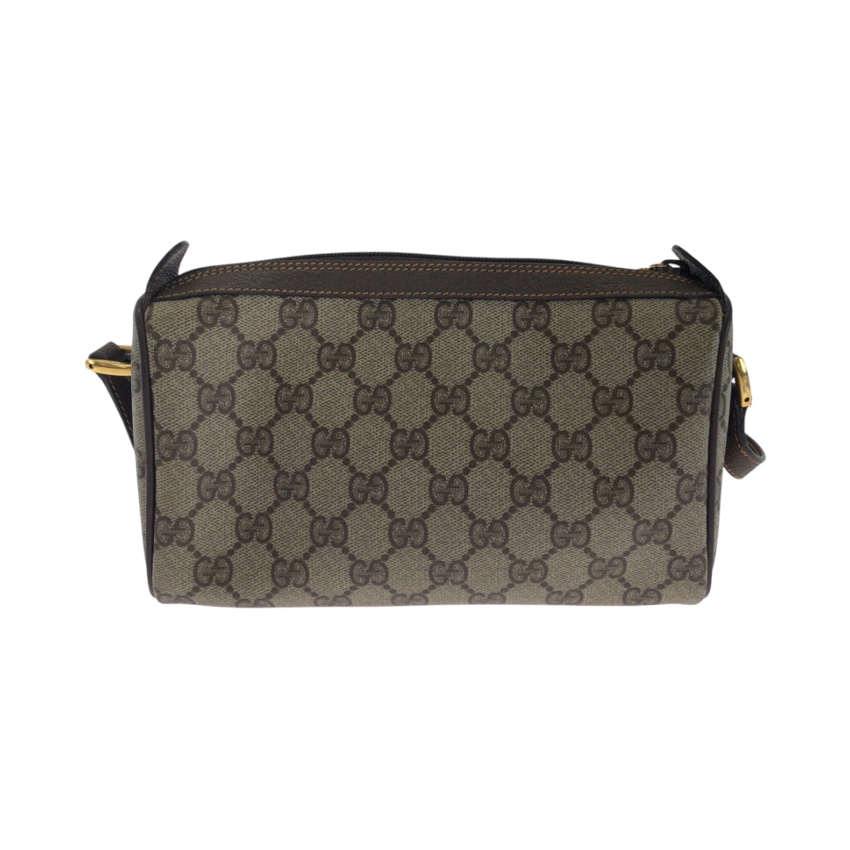 17527
GUCCI グッチ ヴィンテージ オールドグッチ シェリーライン ベージュ ブラウン ゴールド金具 GGスプリームキャンバス 89 02 018 ショルダーバッグ ポシェット  レディース AB45