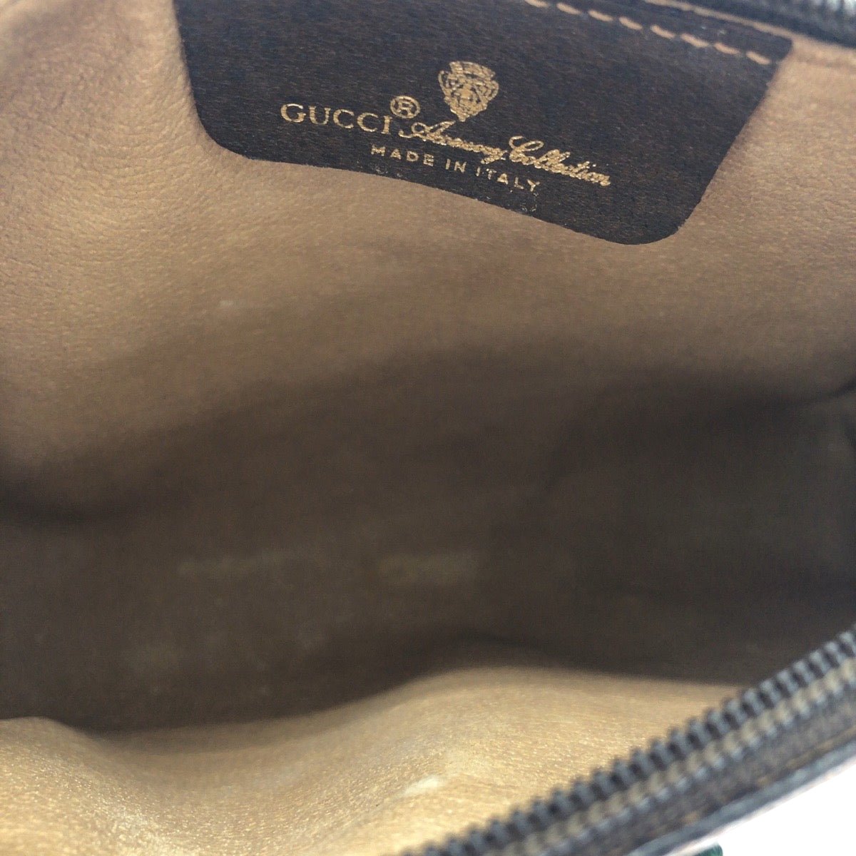 17527
GUCCI グッチ ヴィンテージ オールドグッチ シェリーライン ベージュ ブラウン ゴールド金具 GGスプリームキャンバス 89 02 018 ショルダーバッグ ポシェット  レディース AB45