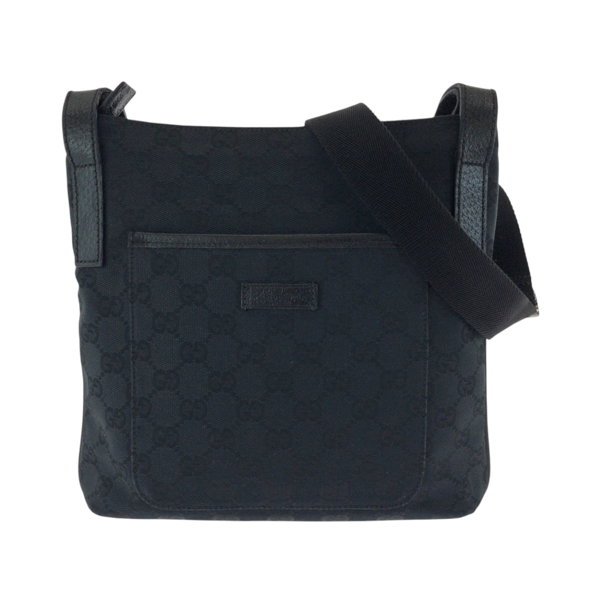 17529
GUCCI グッチ ブラック 黒 シルバー金具 GGキャンバス 122793 ショルダーバッグ ポシェット  レディース ABP40