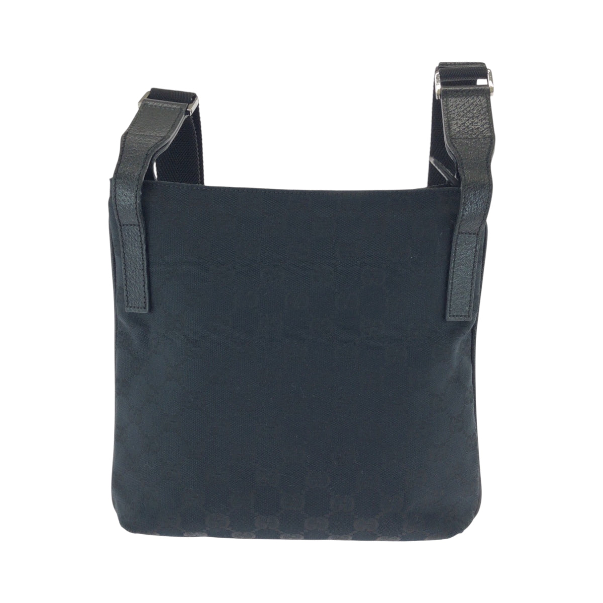 17529
GUCCI グッチ ブラック 黒 シルバー金具 GGキャンバス 122793 ショルダーバッグ ポシェット  レディース ABP40