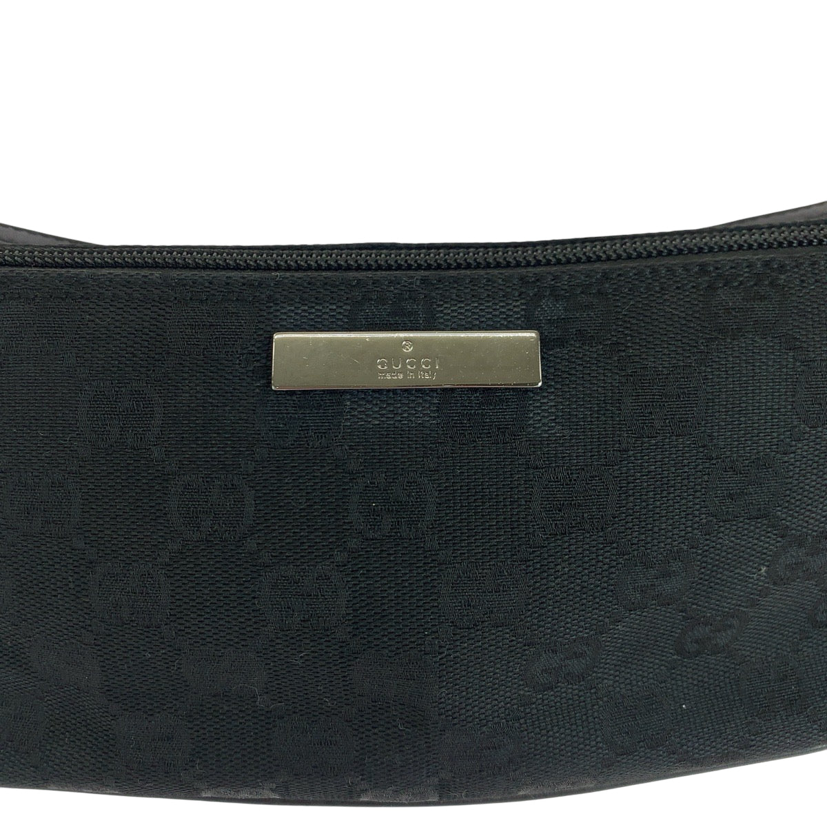 17530
GUCCI グッチ ブラック 黒 シルバー金具 GGキャンバス 07198 ハンドバッグ アクセサリーポーチ  レディース ABP32