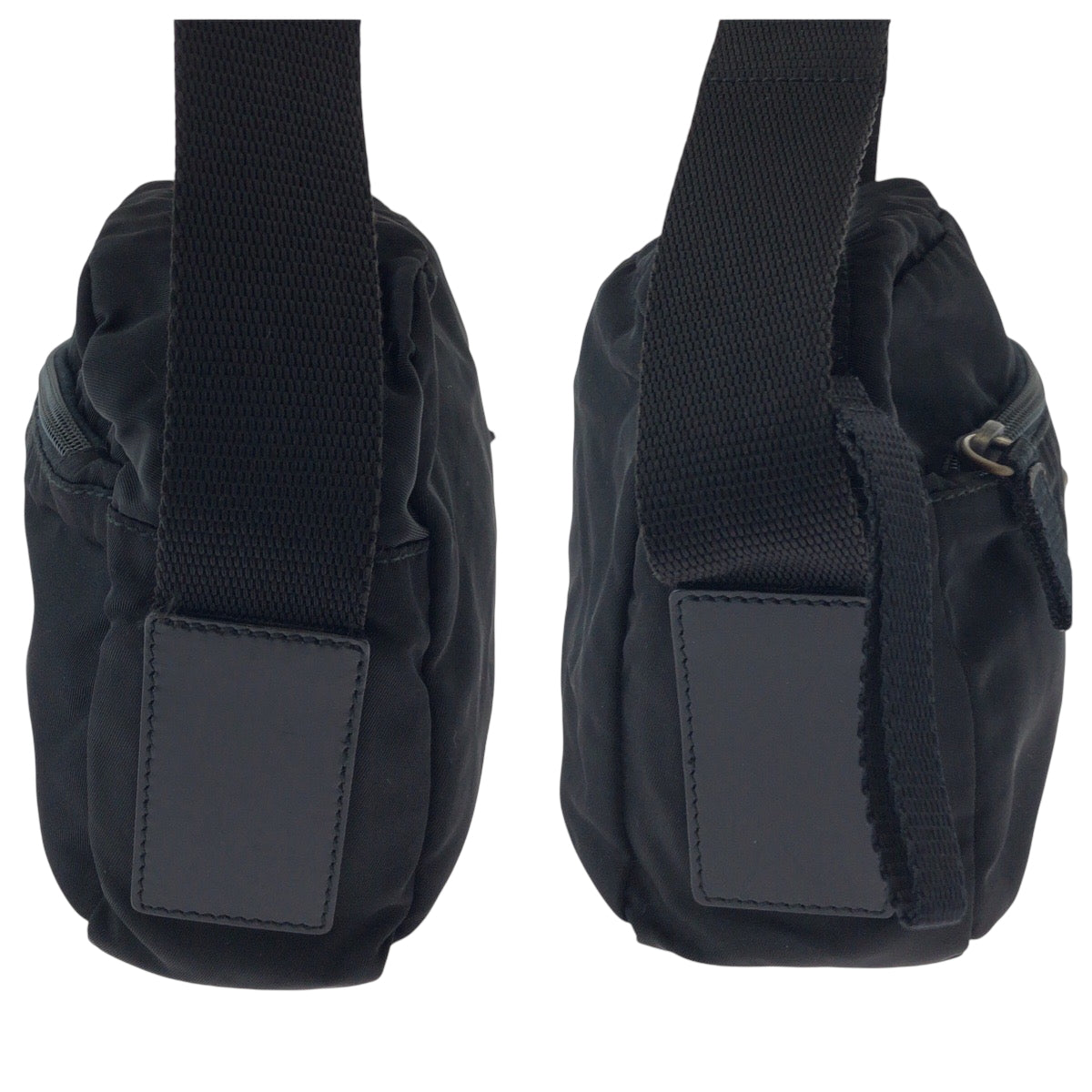 17532
PRADA プラダ テスート 三角ロゴプレート ブラック 黒 シルバー金具 ナイロン B9061 ショルダーバッグ ポシェット  レディース
