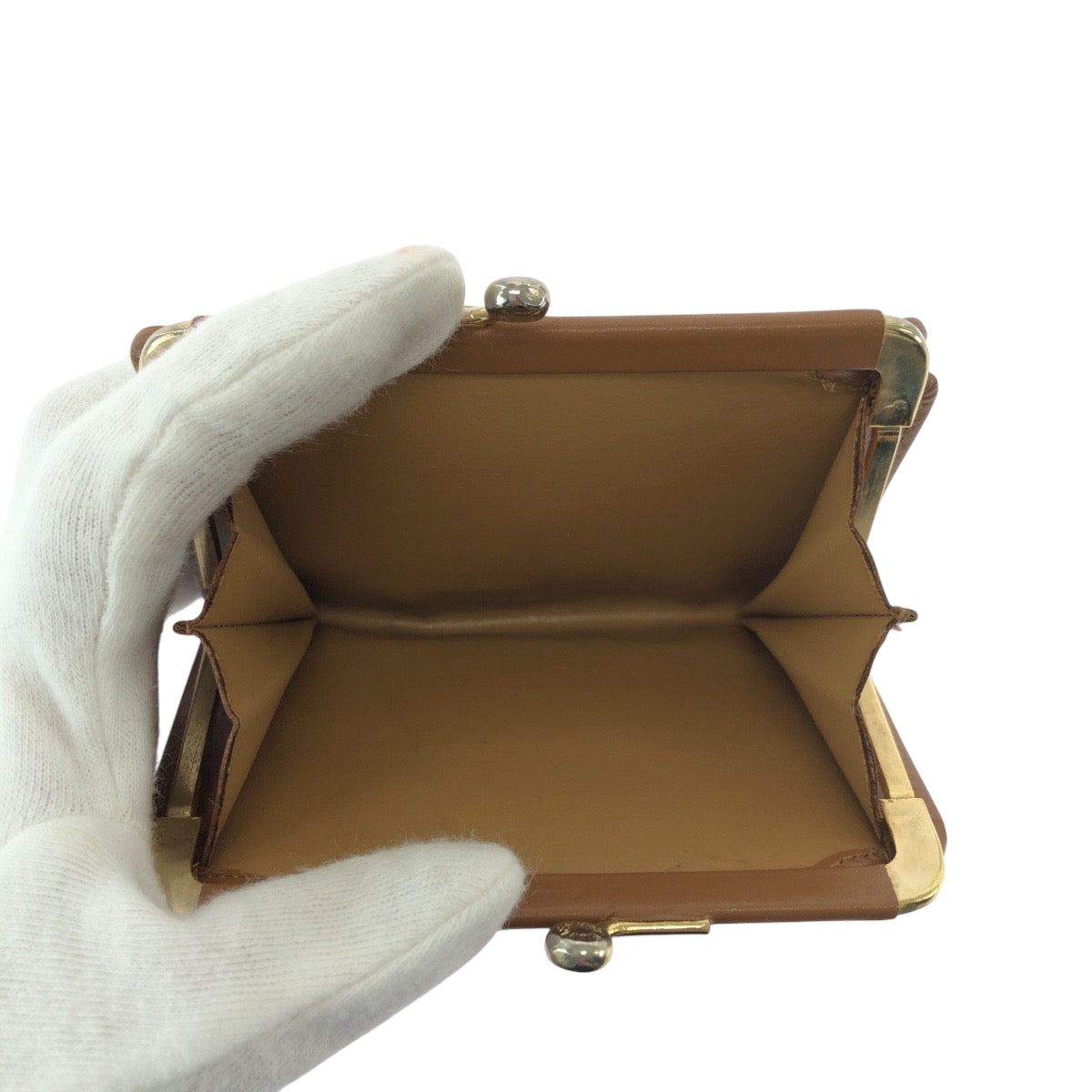 17543
CELINE セリーヌ ヴィンテージ マカダム柄 ブラウン ゴールド金具 PVC がま口 折財布 コンパクトウォレット  レディース ABP22