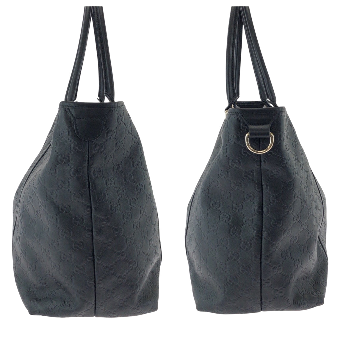 17572
GUCCI グッチ グッチシマ ブラック 黒 ゴールド金具 レザー 265696 トートバッグ ショルダーバッグ 男女兼用 メンズ A68