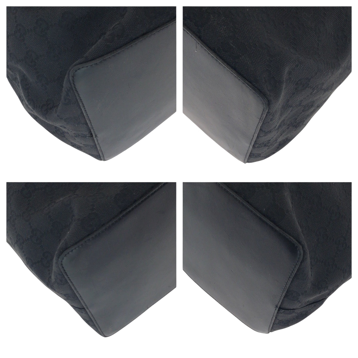 17573
GUCCI グッチ ブラック 黒 ブラック金具 GGキャンバス 91379 巾着 ショルダーバッグ  レディース ABP48