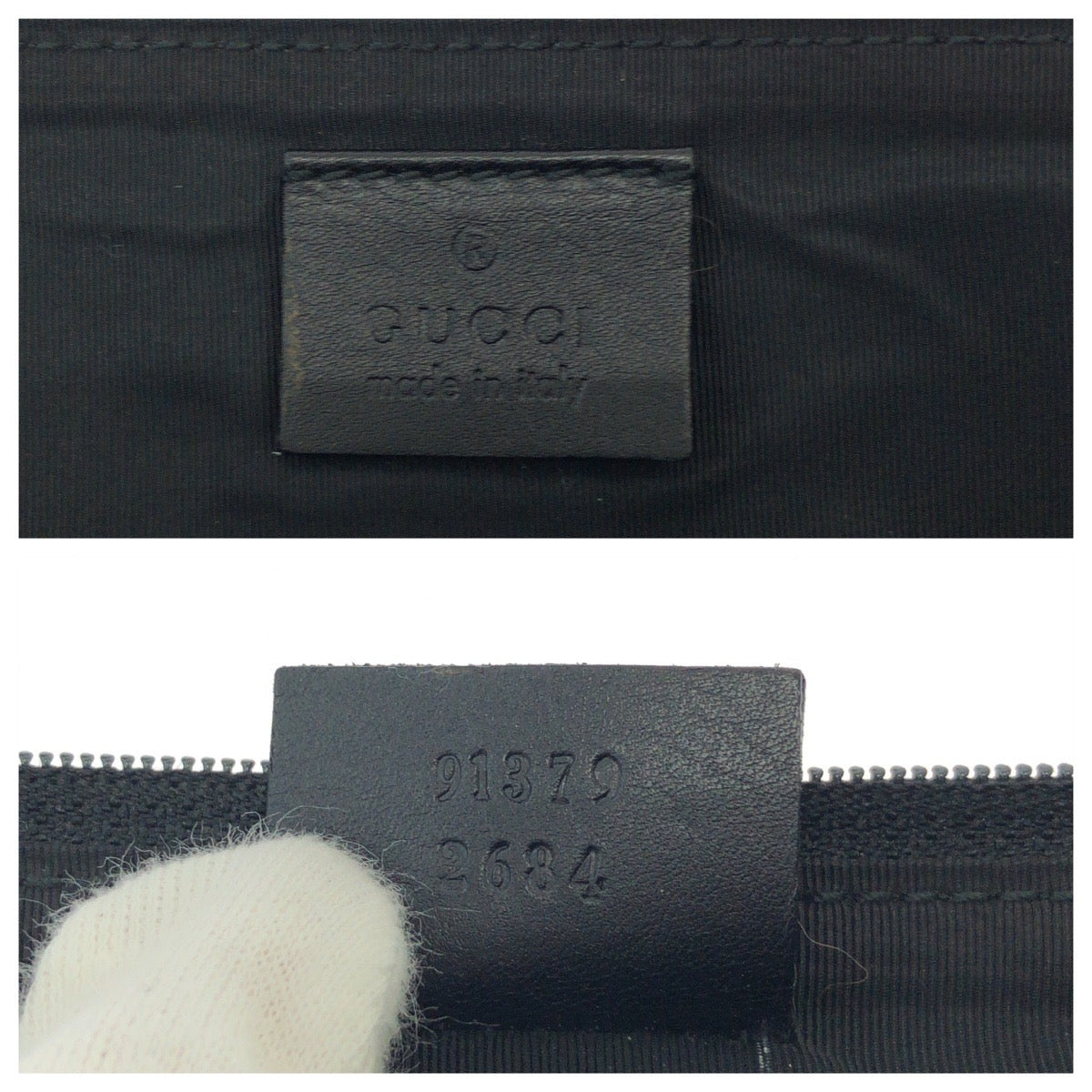 17573
GUCCI グッチ ブラック 黒 ブラック金具 GGキャンバス 91379 巾着 ショルダーバッグ  レディース ABP48