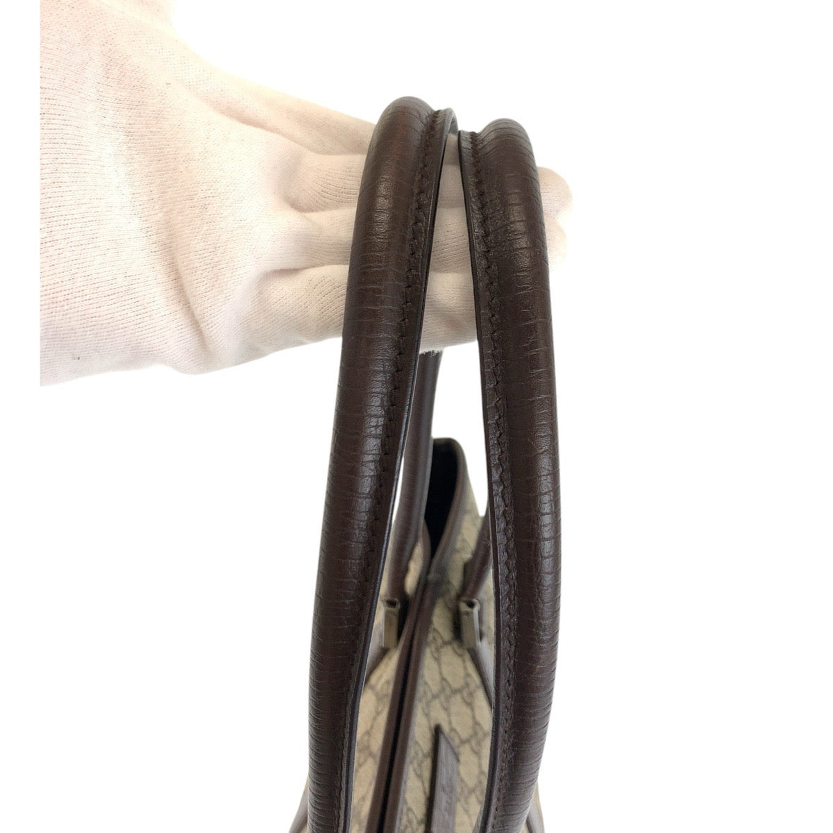 17576
GUCCI グッチ ベージュ ブラウン GGスプリームキャンバス / レザー 114288 トートバッグ ショルダーバッグ  レディース ABP48