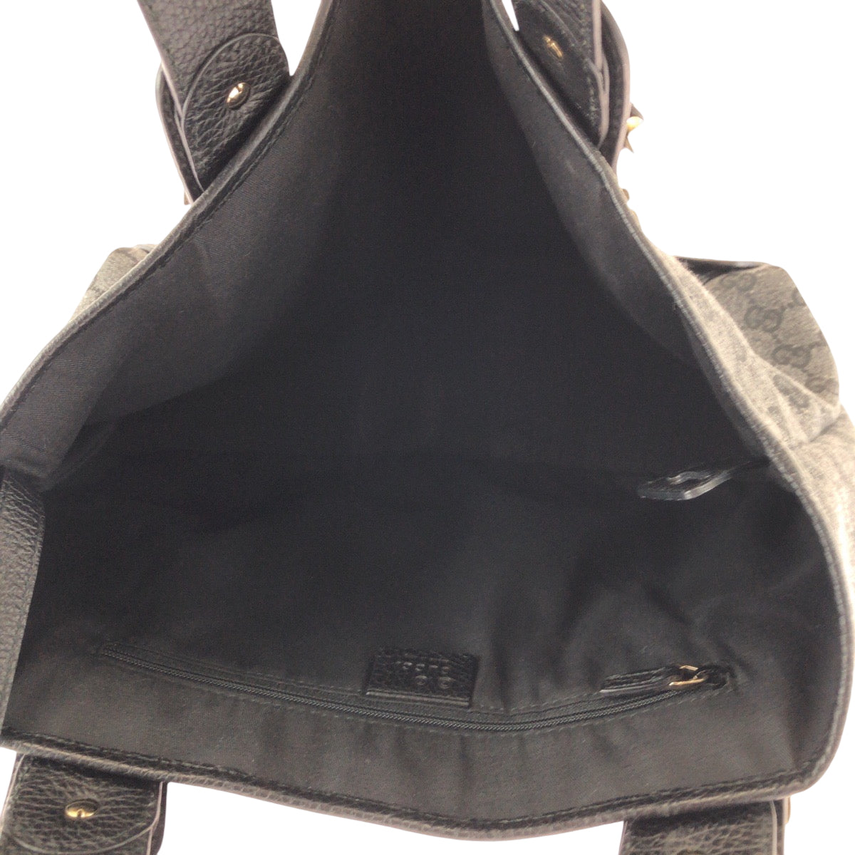 17579
GUCCI グッチ ホースビット ブラック 黒 グレー ゴールド金具 GGキャンバス 292927 トートバッグ ハンドバッグ ショルダーバッグ レディース A73