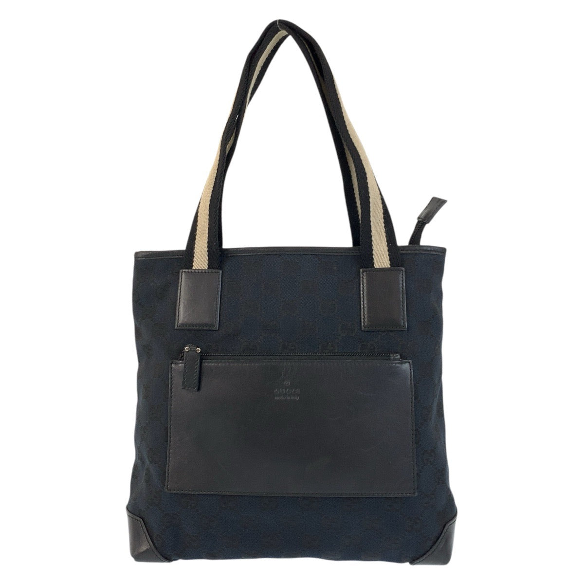 17580
GUCCI グッチ シェリーライン ブラック 黒 GGキャンバス / レザー 019 0402 トートバッグ ショルダーバッグ  レディース ABP32