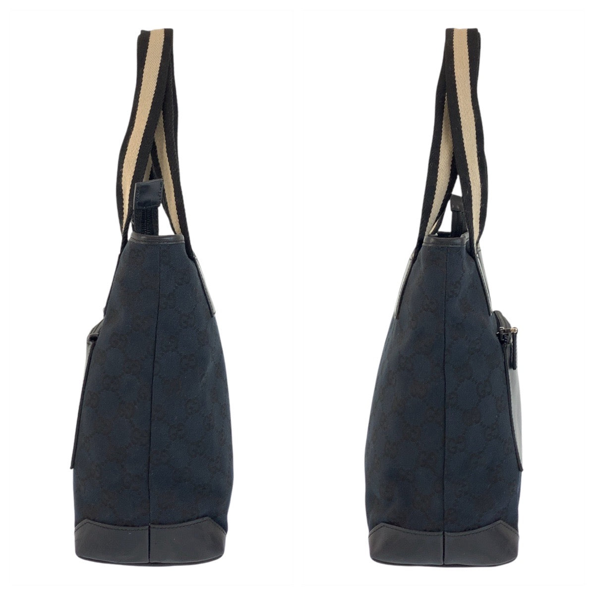 17580
GUCCI グッチ シェリーライン ブラック 黒 GGキャンバス / レザー 019 0402 トートバッグ ショルダーバッグ  レディース ABP32