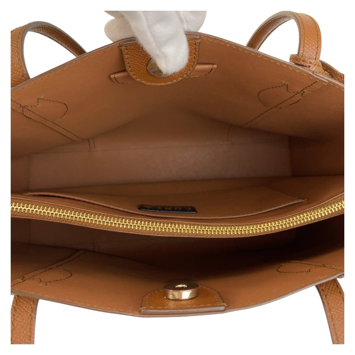 17582
Furla フルラ ヴィットリア エル トート ブラウン ゴールド金具 レザー トートバッグ ショルダーバッグ  レディース A13