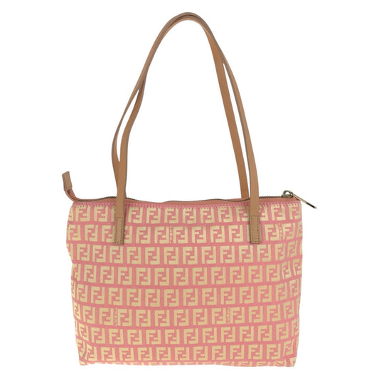 17586
FENDI フェンディ ズッキーノ ピンク ベージュ ゴールド金具 キャンバス / レザー 2305 8BH021 028 トートバッグ ショルダーバッグ  レディース A62