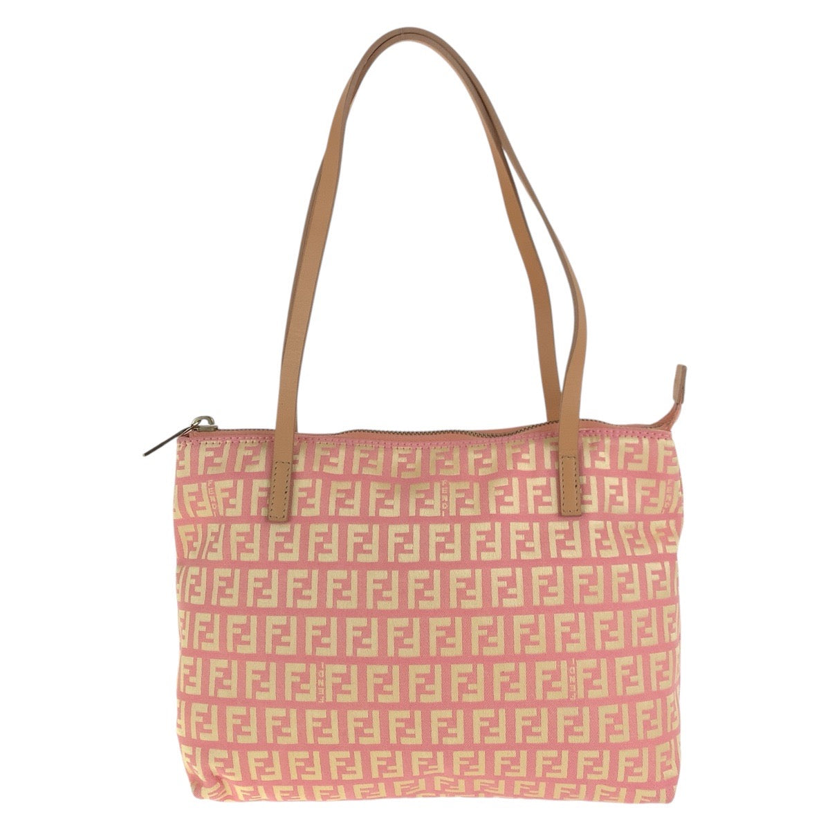 17586
FENDI フェンディ ズッキーノ ピンク ベージュ ゴールド金具 キャンバス / レザー 2305 8BH021 028 トートバッグ ショルダーバッグ  レディース A62