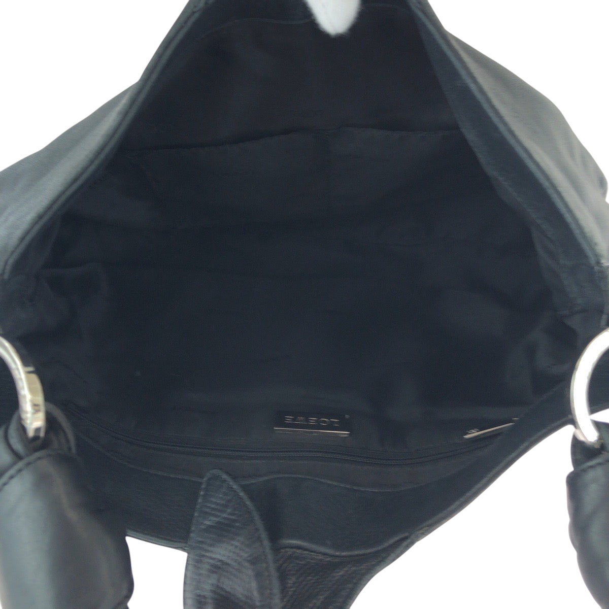 17587
LOEWE ロエベ アナグラム ブラック 黒 シルバー金具 レザー ワンショルダーバッグ ハンドバッグ  レディース