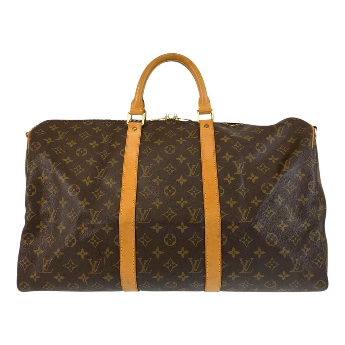 17591
LOUIS VUITTON ルイヴィトン モノグラム キーポル50 バンドリエール ブラウン ゴールド金具 PVC / レザー M41426 ボストンバッグ ショルダーバッグ 2way  メンズ ABP110