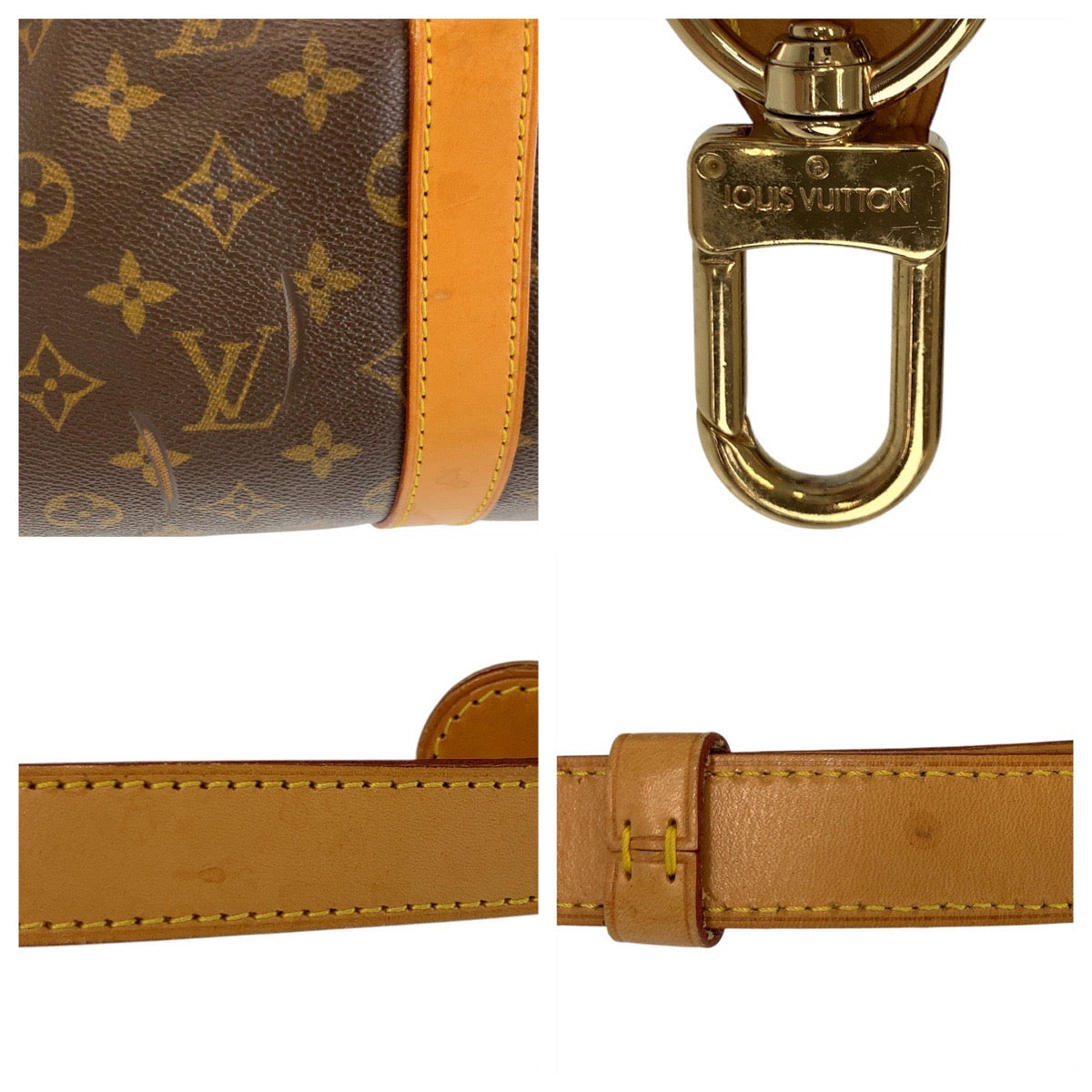 17591
LOUIS VUITTON ルイヴィトン モノグラム キーポル50 バンドリエール ブラウン ゴールド金具 PVC / レザー M41426 ボストンバッグ ショルダーバッグ 2way  メンズ ABP110