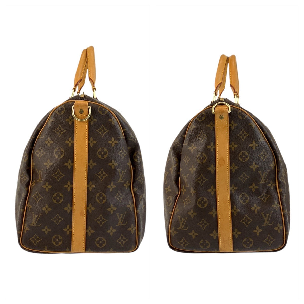 17591
LOUIS VUITTON ルイヴィトン モノグラム キーポル50 バンドリエール ブラウン ゴールド金具 PVC / レザー M41426 ボストンバッグ ショルダーバッグ 2way  メンズ ABP110