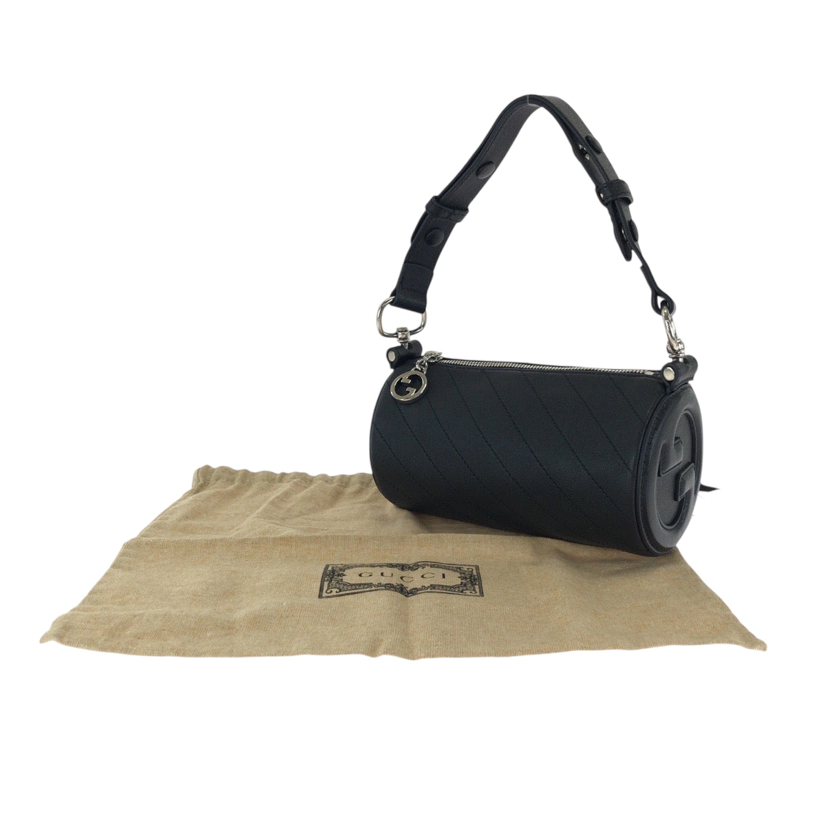 17595
GUCCI グッチ ブロンディ ブラック 黒 シルバー金具 レザー 760169 ワンショルダーバッグ ハンドバッグ  レディース