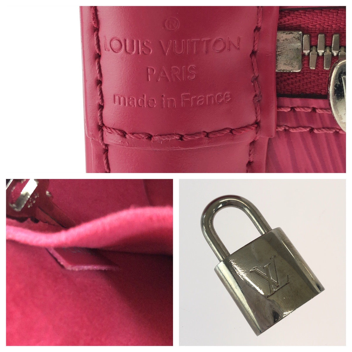 17598
LOUIS VUITTON ルイヴィトン エピ アルマ フューシャ ピンク シルバー金具 エピレザー M40490 ハンドバッグ  レディース ABP75