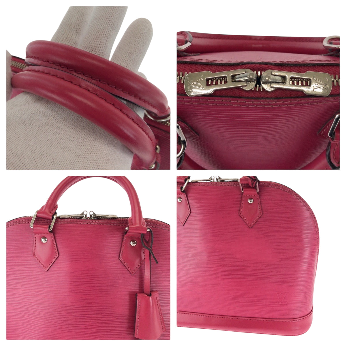 17598
LOUIS VUITTON ルイヴィトン エピ アルマ フューシャ ピンク シルバー金具 エピレザー M40490 ハンドバッグ  レディース ABP75